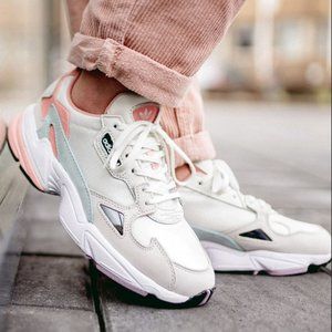 adidas falcon white trace pink